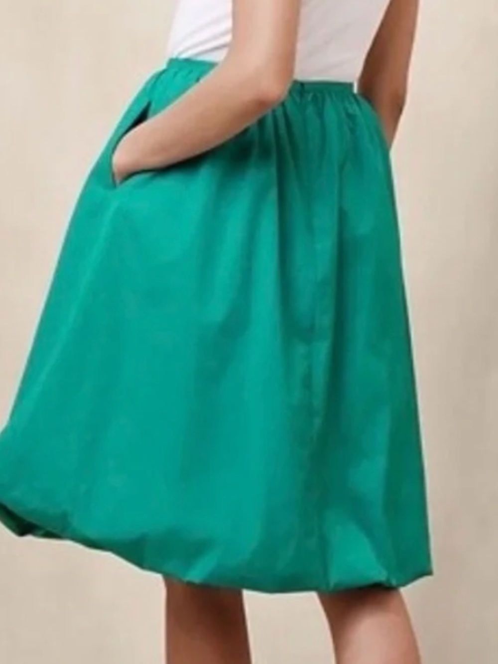Banana Republic Factory Bubble-Hem Skirt – Teal | Size 8